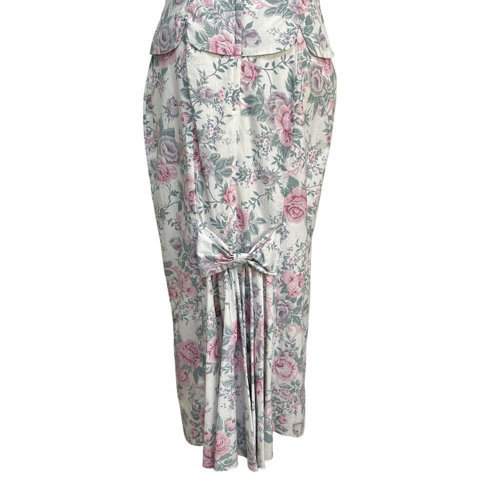 NWT 1991 Scott McClintock Floral Dress Sz 10 Cottagecore Romantic Coquette Gown - Picture 6 of 16